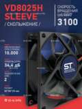 Вентилятор VD8025H sleeve (скольжение) 24V - st-e.info - Ангарск