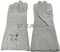 Перчатки-краги для сварщика пятипалые серые - st-e.info - Ангарск