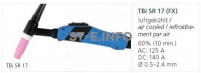 Горелка для аргонодуговой сварки TIG SR-P 17 FX TBi  8 м (газовое охлаждение) - st-e.info - Ангарск